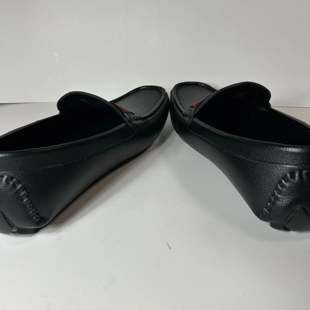 GUESS Mens GMASKERS Black Pebbled G-Logo Driver Loafers Size 10.5M